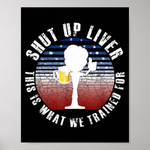 Affiche Équipe américaine de buveurs de bière drôle de jou