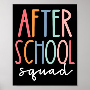Affiche Équipe après l'école programme joli après l'école