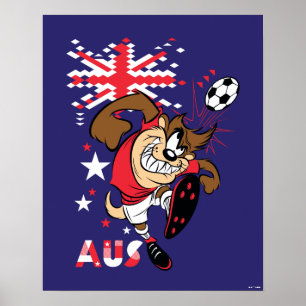Affiche Équipe Australie de Football Graphique TAZ™