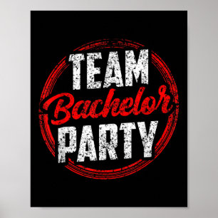 Affiche Équipe Bachelor Party Mariée Groom _2