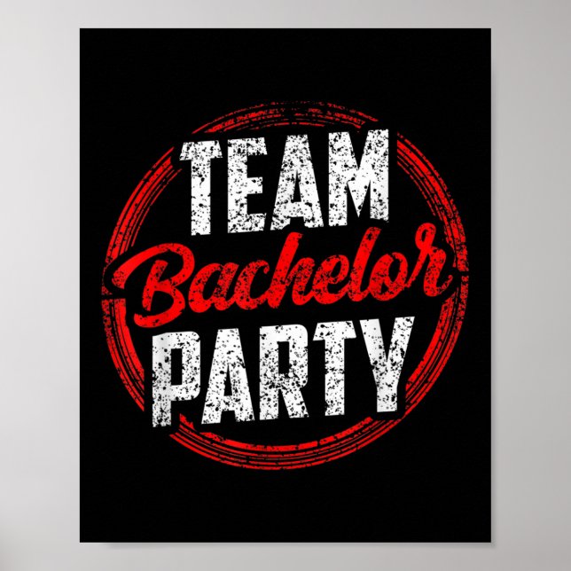 Affiche Équipe Bachelor Party Mariée Groom _2 (Devant)
