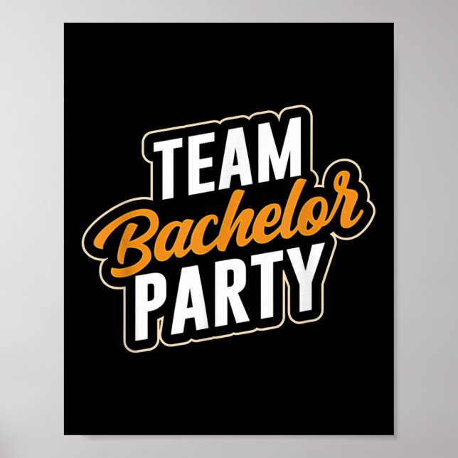 Affiche Équipe Bachelor Party Mariée Groom _4 (Devant)