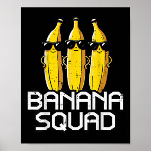 Affiche Équipe Banana Team Funny Fruit Team Matching Women