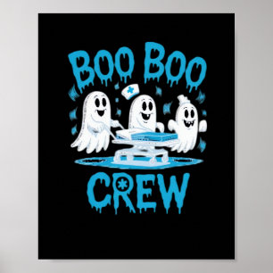 Affiche Équipe Boo Boo fantôme infirmier paramédical Hallo
