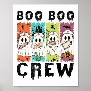 Affiche Équipe Boo Boo infirmière d'Halloween