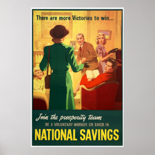 Affiche Équipe britannique de prospérité ÉCONOMIE NATIONAL