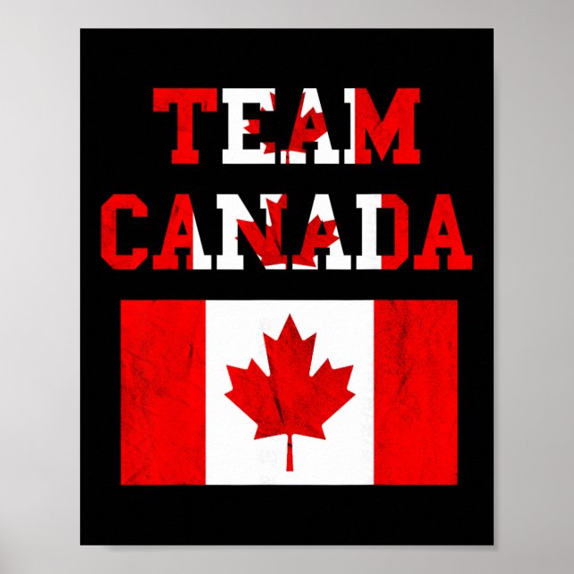 Affiche Équipe Canada Équipe de soccer canadienne Feuille  (Devant)