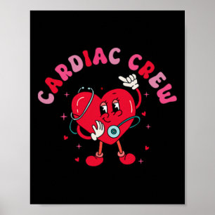Affiche Équipe Cardiaque Go With Flow Cœur Cardiologie Val