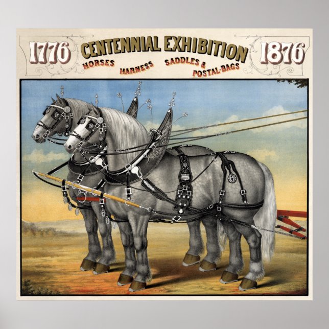AFFICHE ÉQUIPE CENTENAIRE DE CHEVAL 1876 (Devant)