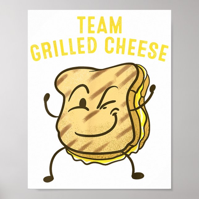 Affiche Équipe cool Fromage Grillé Cadeau Drôle Squad Toas (Devant)