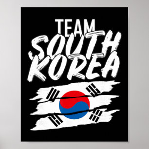 Affiche Équipe Corée du Sud Football Coréen Sport Tee