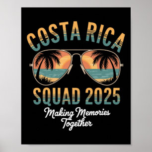 Affiche Équipe Costa Rica 2025 Vacances Tropical Pura Vida