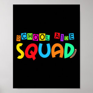 Affiche Équipe d'aide scolaire rentrée scolaire professeur