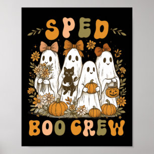 Affiche Equipe d'amorçage rapide Preppy Halloween Floral G