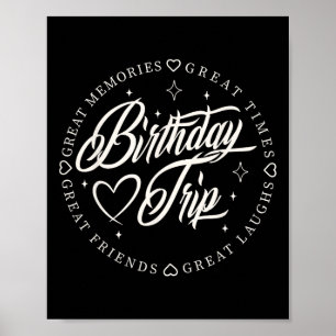 Affiche Équipe d'anniversaire 2025 Chemise Famille amis Vo