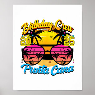 Affiche Équipe d'anniversaire Punta Retro Cana 2025 Couche