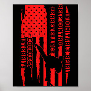 Affiche Équipe d'artistes d'arts martiaux USA Taekwondo am