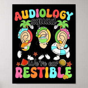 Affiche Équipe d'audiologie Enthousiaste de l'été Audiolog