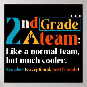 Affiche Équipe De 2E Année Comme Une Équipe Normale Mais B