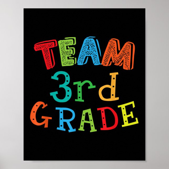 Affiche Équipe de 3e année - 3e année Enfants de 3e année; (Devant)