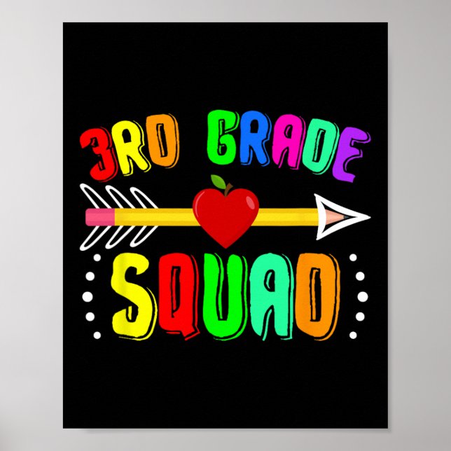 Affiche Équipe de 3e année retour à l'école Enseignant de  (Devant)