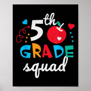 Affiche Équipe de 5e année Garçons Filles Enseignants Mign