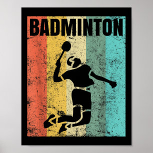 Affiche Équipe de badminton amour joueur entraîneur
