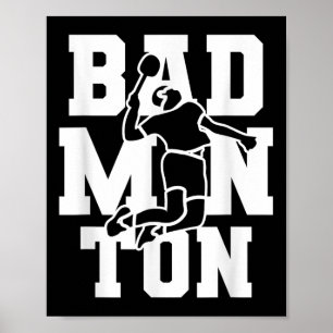 Affiche Équipe de badminton Joueur de volant Entraîneur 