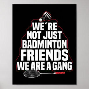 Affiche Équipe de badminton Un joueur de navette de gang d