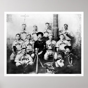 Affiche Équipe de baseball 1898 d'USS Maine
