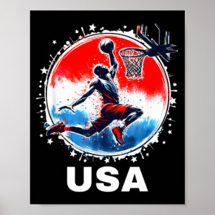 Affiche Équipe de baseball Bison volant Basball Usa Team