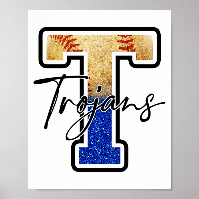 Affiche Équipe de baseball des Troyens Mascotte Fierté Esp (Devant)