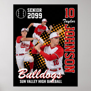 Affiche Équipe de baseball Photo personnalisée Soirée seni
