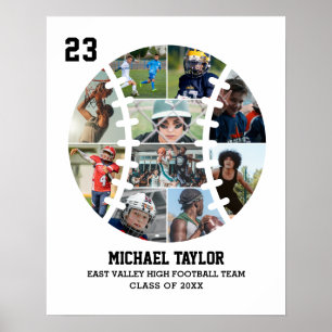 Affiche Équipe de baseball Senior Graduation Cadeau Photo