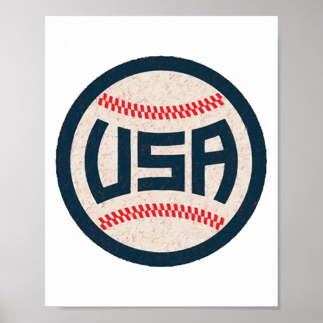 Affiche Équipe de baseball USA (Devant)