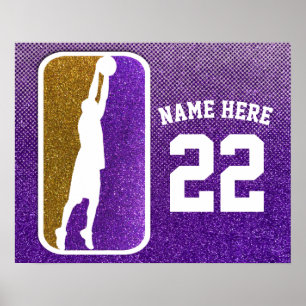 Affiche Équipe de basket-ball Parties scintillant Sports C