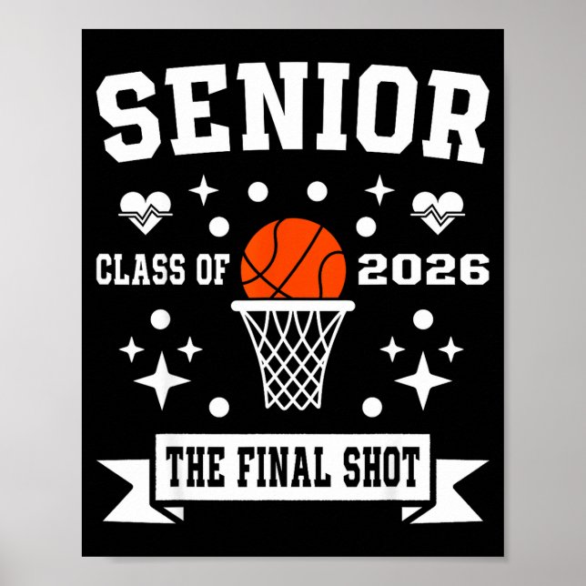 Affiche Équipe de basket-ball senior de la promotion 2026 (Devant)