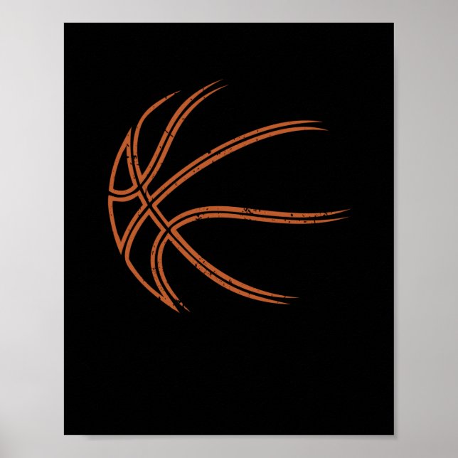 Affiche Équipe de basket-ball Silhouette (Devant)