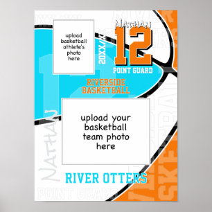 Affiche Équipe de basketball aux couleurs de TOUTE équipe