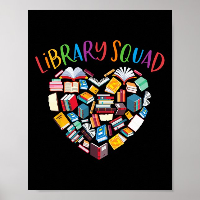 Affiche Équipe de bibliothèque Bibliothécaire Bouquineur A (Devant)