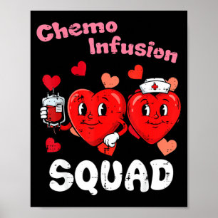 Affiche Équipe de blouse de la Saint-Valentin infirmière c