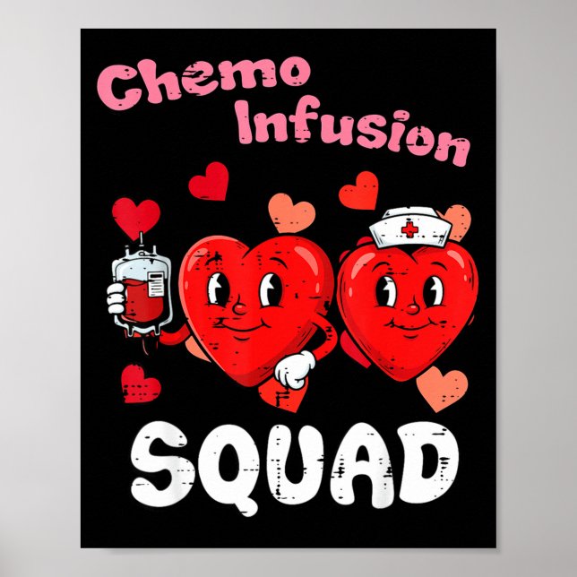 Affiche Équipe de blouse de la Saint-Valentin infirmière c (Devant)