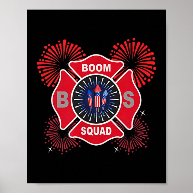 Affiche Équipe de boom drôle 250 ans 4 juillet bang dept (Devant)