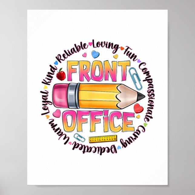 Affiche Équipe De Bureau Avant De Retourner À L'École Joye (Devant)