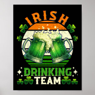 Affiche Équipe de buveurs de bière irlandaise drôle de la