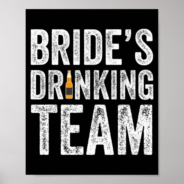 Affiche Équipe de buveuses de la mariée enterrement de vie (Devant)