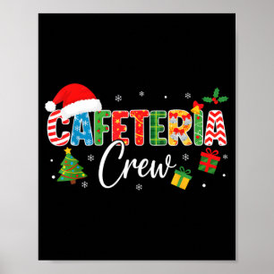 Affiche Équipe de cafétéria Noël Vacances Personnel de l'é