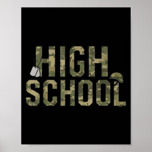 Affiche Équipe de camouflage lycée rentrée scolaire profes