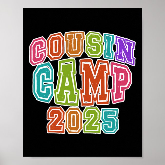 Affiche Équipe de camping des cousins 2025 Printemps Break (Devant)