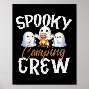 Affiche Équipe de camping éffrayante Halloween 2024 Campin